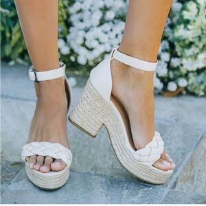 Vici Elegant Braided Platform Sandals